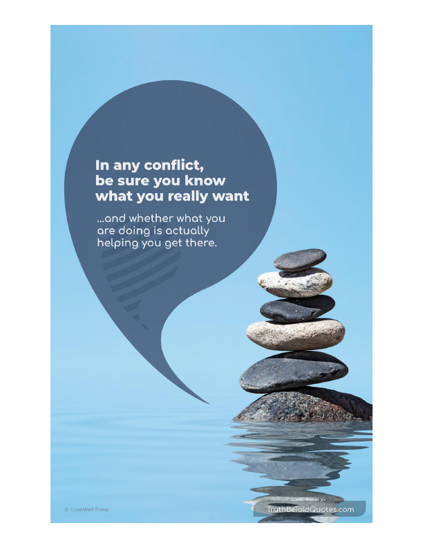 Free poster for high school social emotional learning with quote about conflict resolution. 