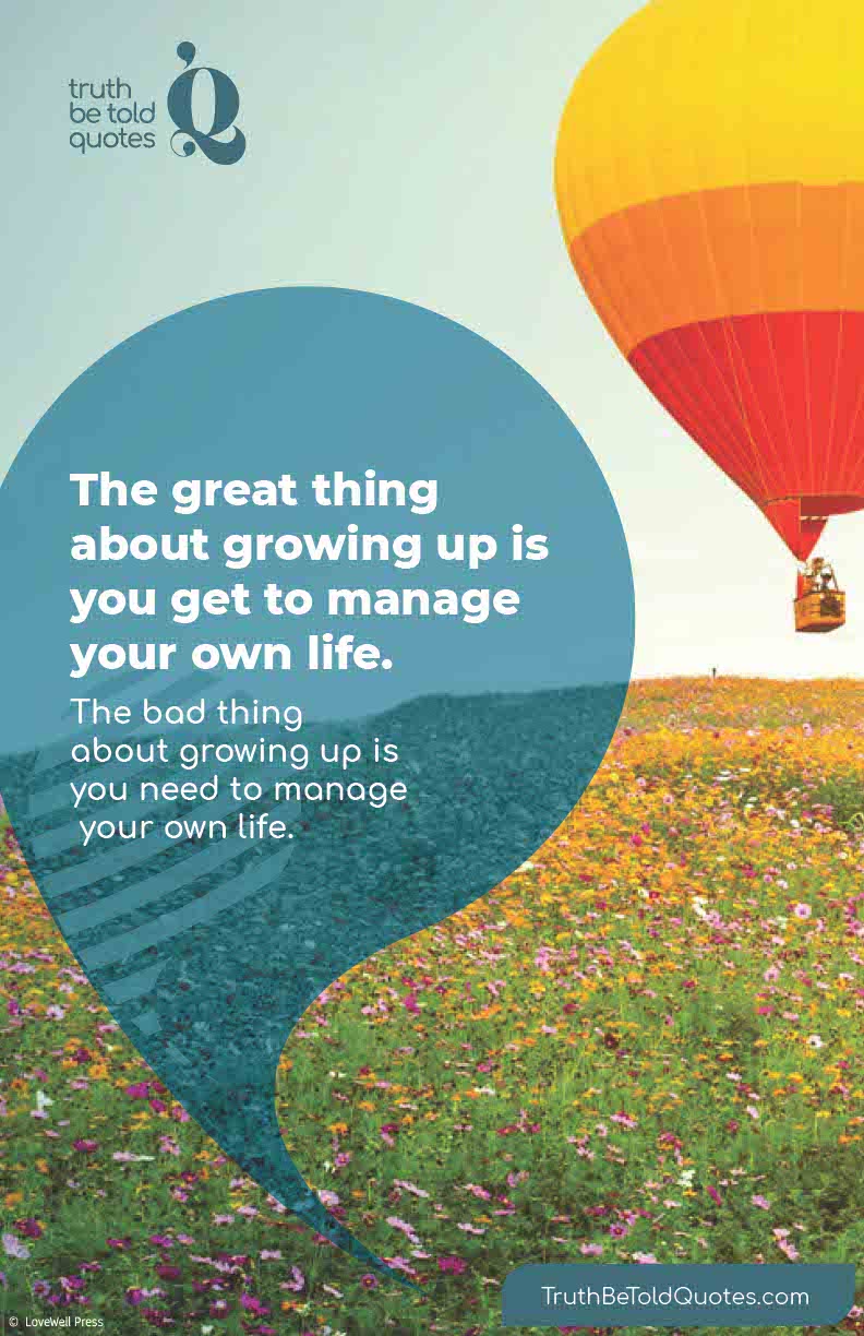 Free poster for high school social emotional learning with quote about growing up
