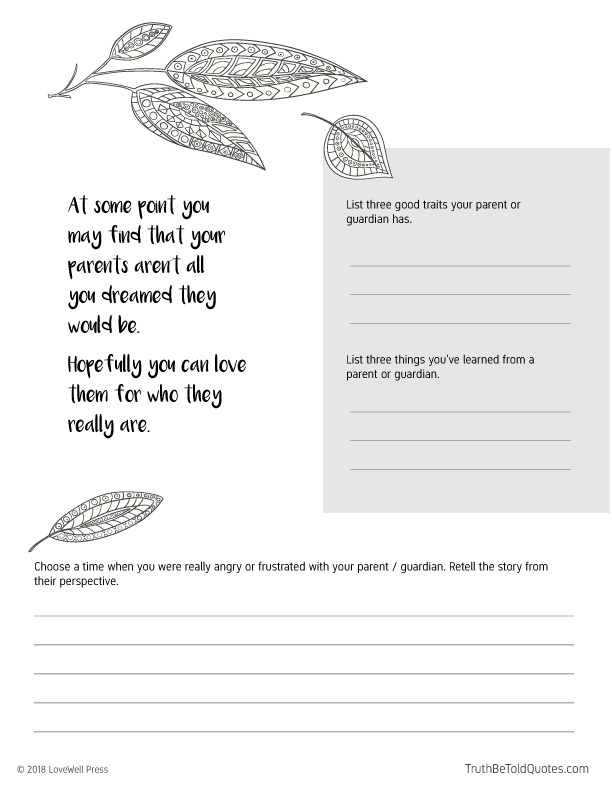 journaling writing prompt pages for teens and young adults